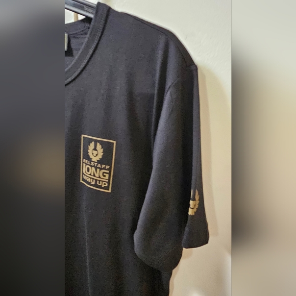 BELSTAFF LONG WAY UP Motorcycle Collection 100% Cotton T-Shirt Black Mens Size M - Picture 4 of 11